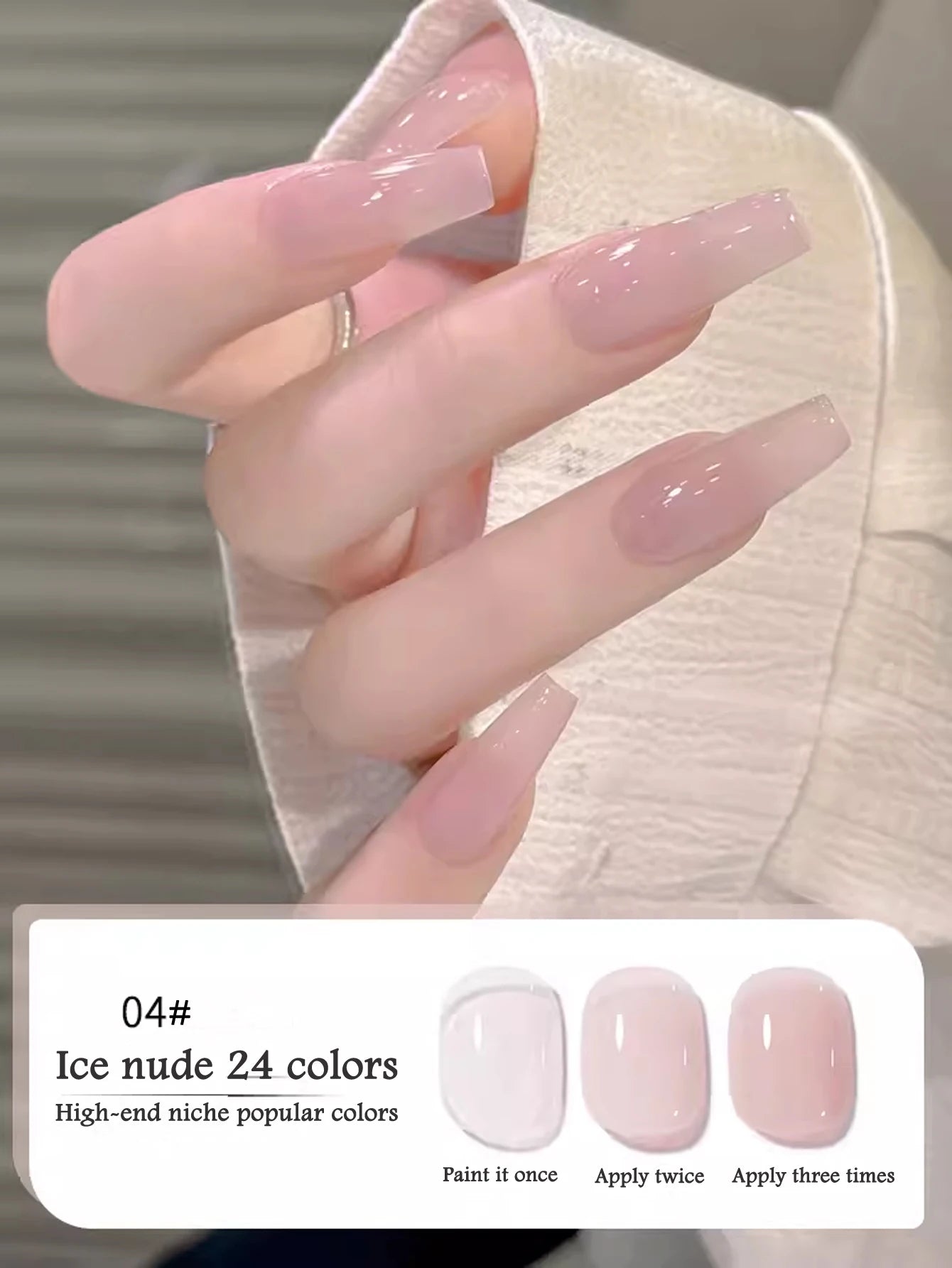 10ML 1-24PCS Milk White Jelly Gel Nail Polish Nail Art 2026 New Popular Nail Supplies UV LED Light Nails Black Red Nails