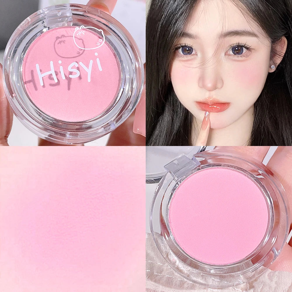 HISYI slightly tipsy blush matte fine flash micro flash natural color makeup pure desire monochrome blush plate
