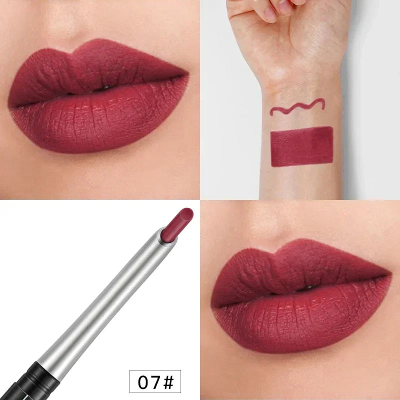 17Colors Portable Matte Pencil Lipstick Natural Long-lasting Waterproof Moisturizing Pen Lip Liner Makeup For Women