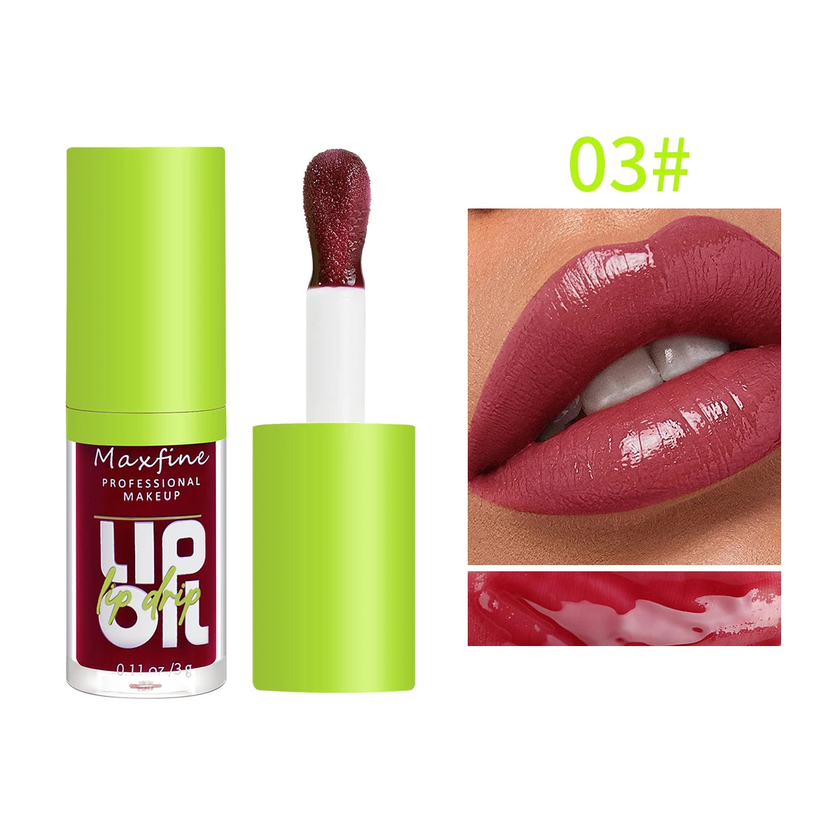 6-Tone Moisturizing Luminous Lip Gloss Oil - 3g Transparent Liquid