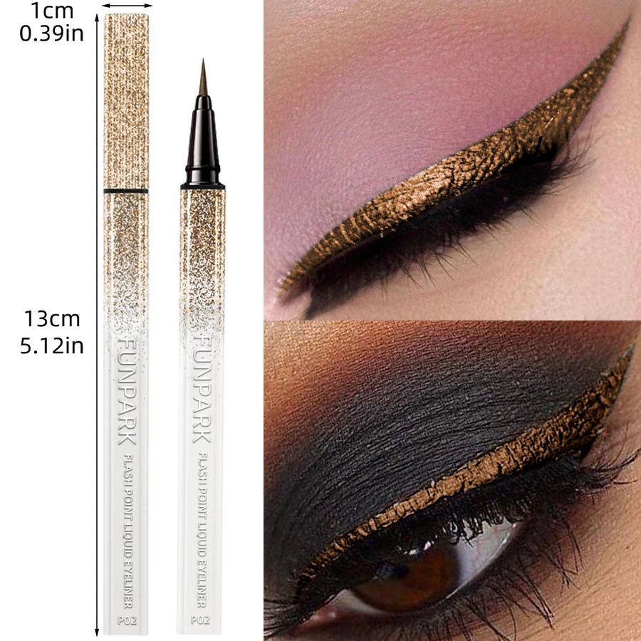 Flash Liquid Eyeliner Pen - Waterproof Long-Lasting Brown