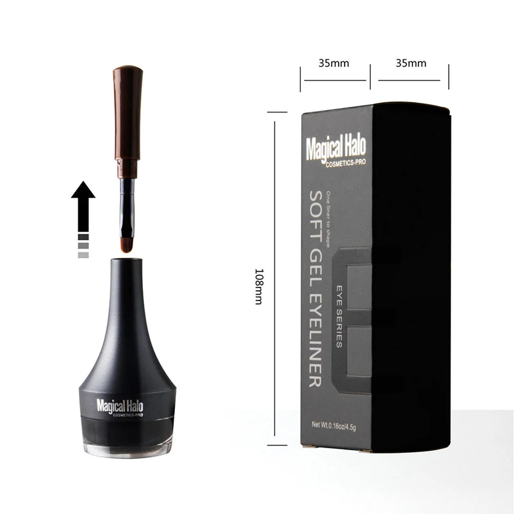Waterproof Eyebrow Pomade & Gel Eyeliner Cream - Long-lasting 4.5g