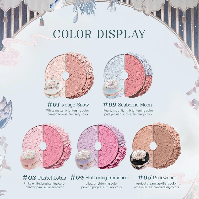 Flower Knows Butterfly Cloud Collar Collection Rouge Box Highlighting & Blush Duo Powder Brightening Auxiliary colors 6g