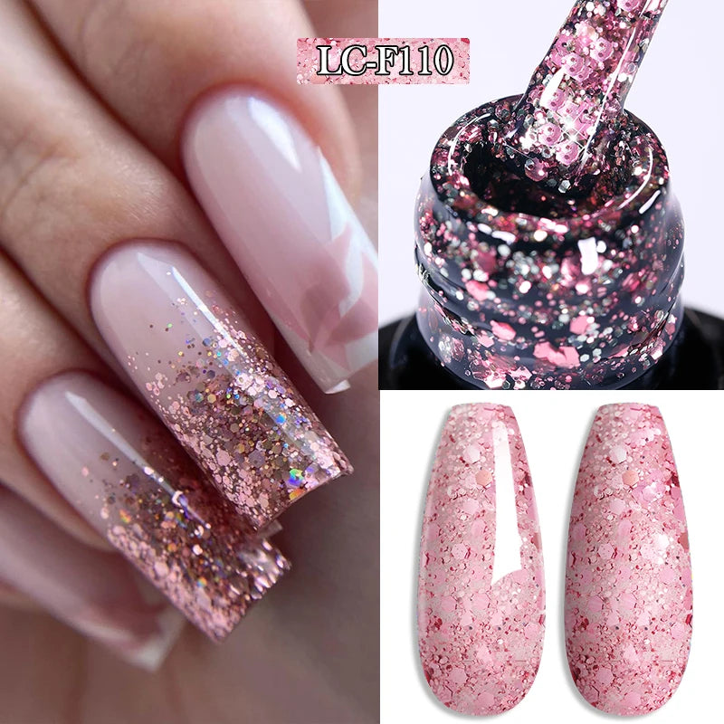 LILYCUTE 7ML 3 IN 1 Platinum Cat Magnetic Gel Nail Polish Silver Moonlight Magnetic Nail Sparkling Glitter Semi Permanent UV Gel