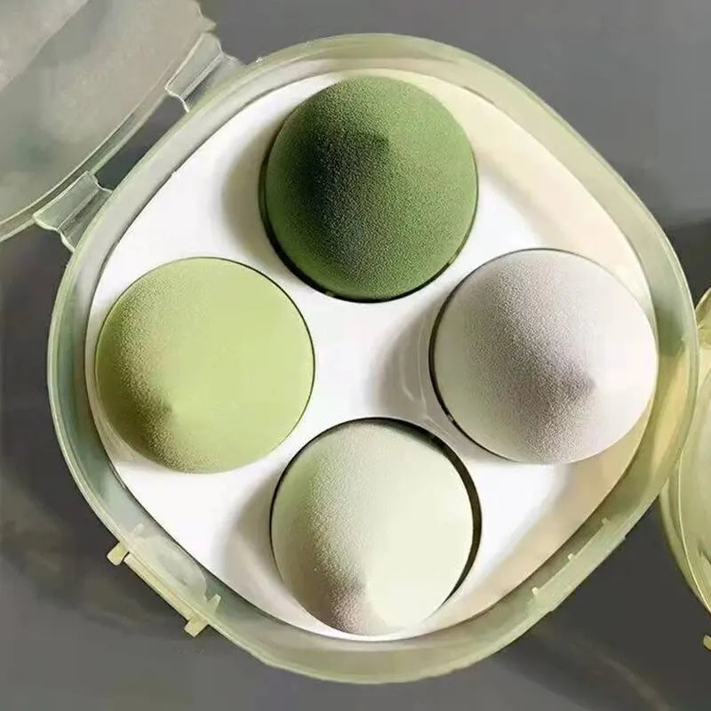 4pcs Beauty Egg Makeup Sponge Set Foundation Make Up Sponge With Egg Box Perfect For Face Cream Powder
