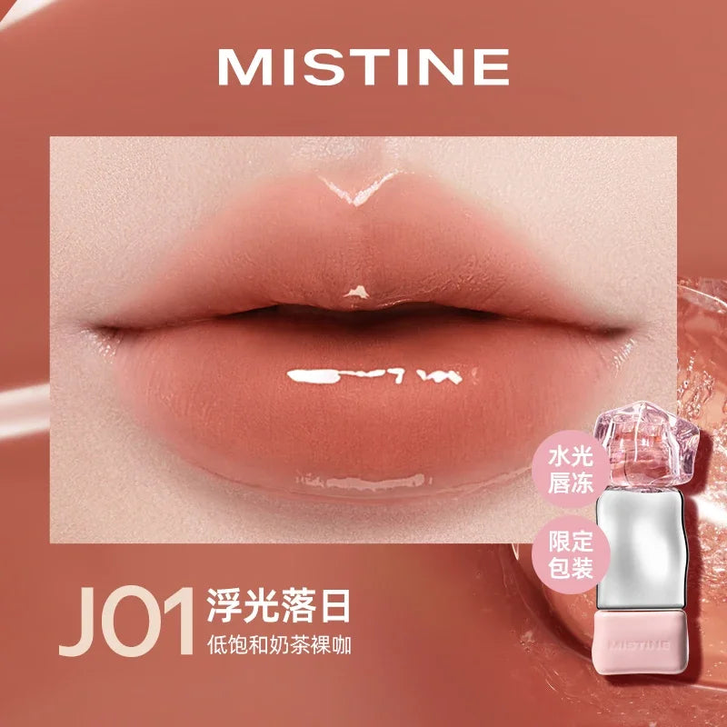 Mistine Lipstick Nude Long Wear Lip Creamy Korean Makeup Matte Lip Glaze Mirror Gloss Lip Jelly Long Lasting 2.9g