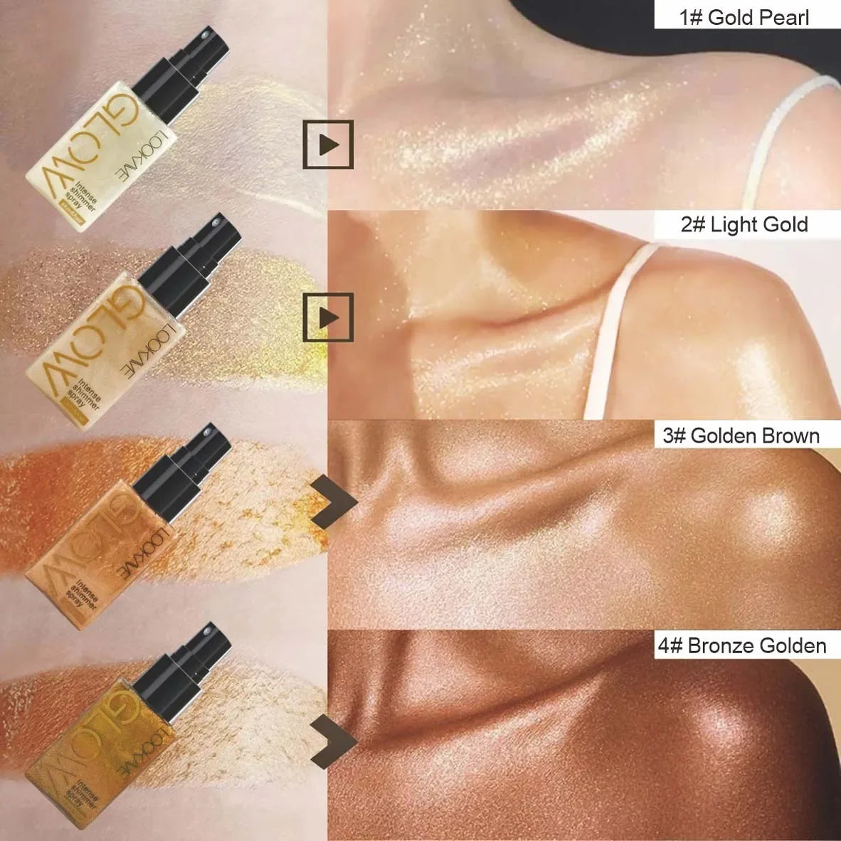 Diamond Liquid Highlight Waterproof High Gloss Glitter Body Bronzer Highlight Long-lasting Wear Face Contour Illuminator Makeup