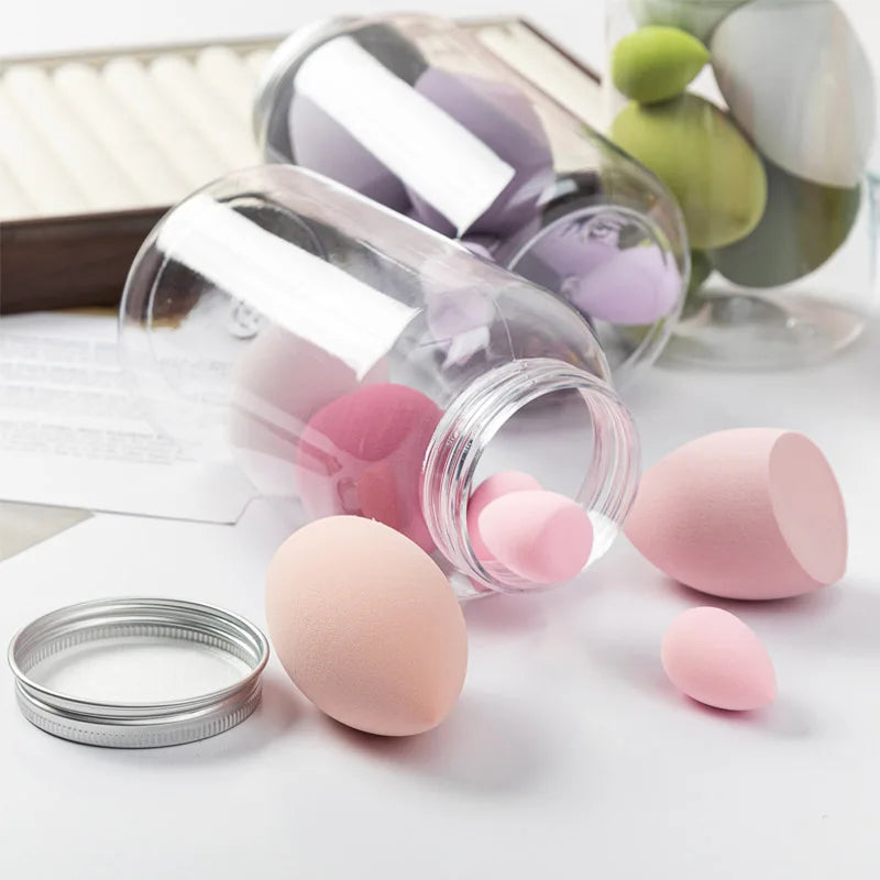 14PCS Makeup Sponge Set with Storage Jar Velvet Beauty Blenders Beauty Egg Powder Puffs Make Up Accessories Women Makeup Tools