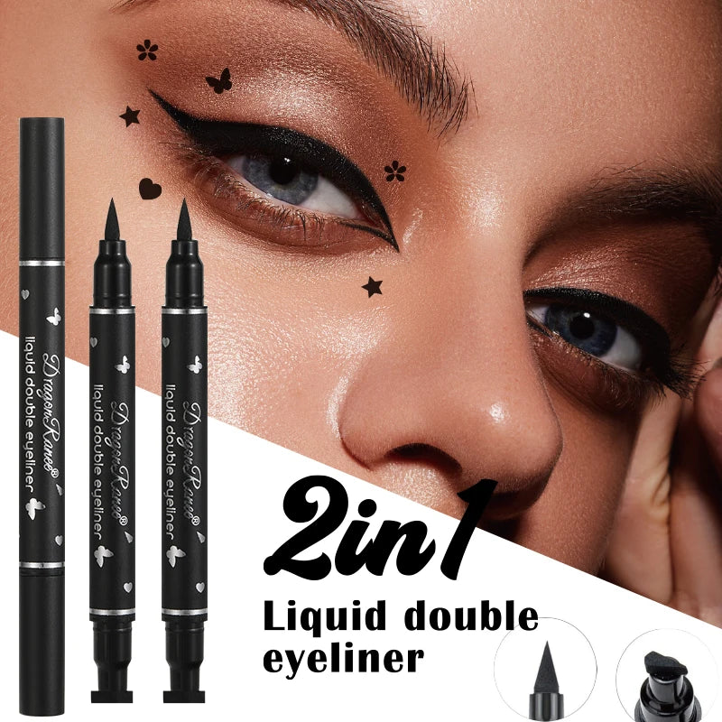 Double-Ended Stamp Liquid Eyeliner - Waterproof & Smudge-Proof