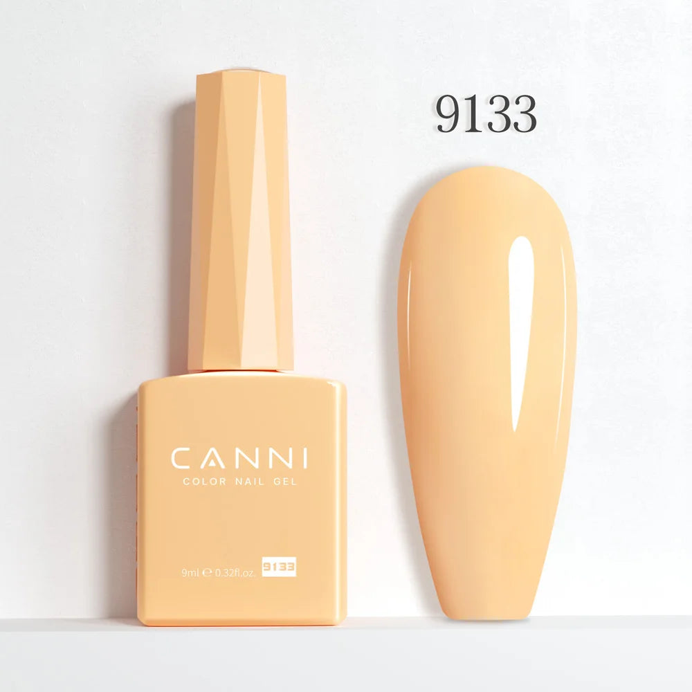 CANNI Hema Free Nail Gel Polish Fall Color Collection Semi Permanent Diamong Long Wear Top Coat Red Gorgeous JellyNude Color 9ml