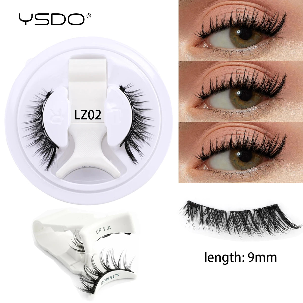 YSDO Magnetic Eyelashes Reusable Winged Magnetic 3D Mink lashes Long-Lasting No Glue Needed False Eyelashes with Tweezer Makeup