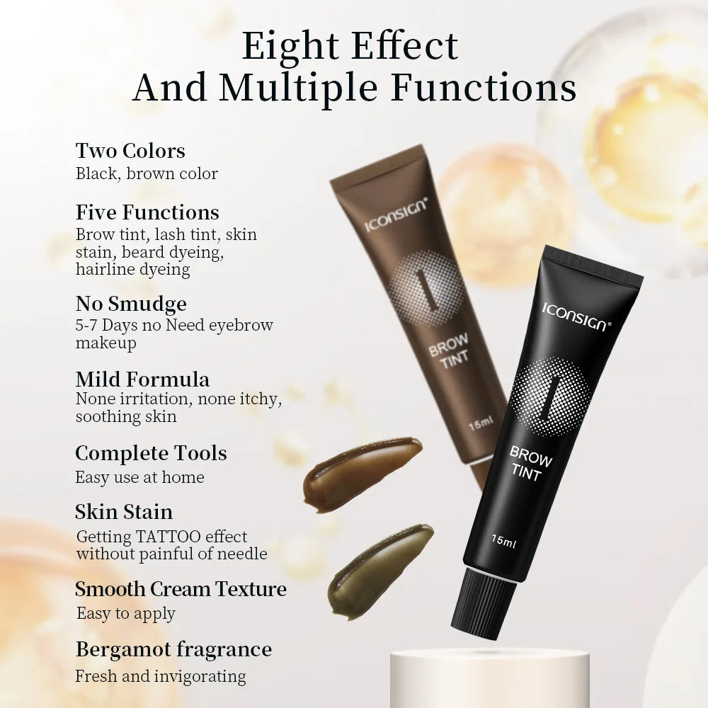 Eyelash and Eyebrow Tint Kit - Waterproof Permanent Dye Cream