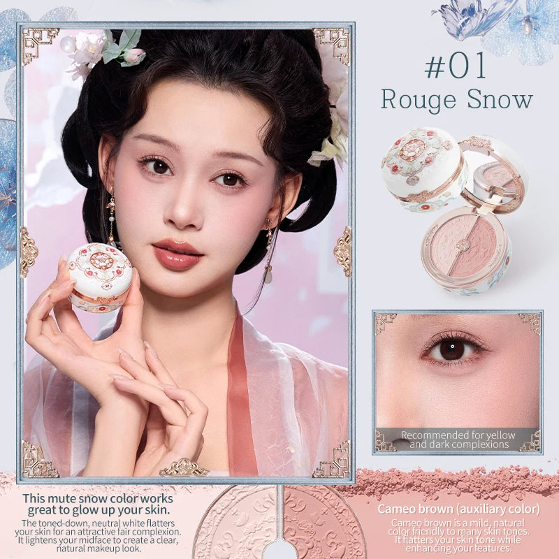 Flower Knows Butterfly Cloud Collar Collection Rouge Box Highlighting & Blush Duo Powder Brightening Auxiliary colors 6g