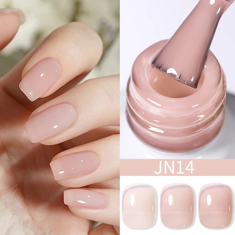 BORN PRETTY 10ml Blood Red Jelly Gel Nail Polish Halloween Nails Art Gel Polish Sheer Translucent Nail Gel for Winter Manicure