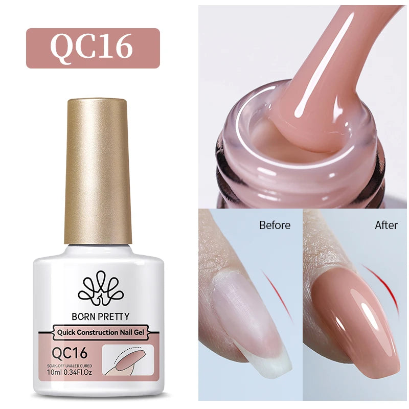 BORN PRETTY 10ml Translucent Color Gel Polish Jelly Nude Autumn Jelly Amber Semi Permanent UV Gel Nail Art Soak Off Gel Varnish