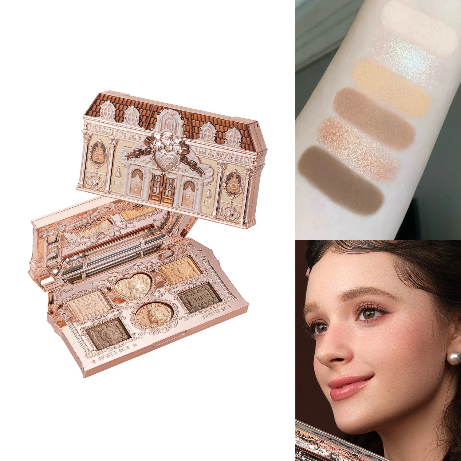 Flower Knows Swan Ballet 6-Color Eyeshadow Palette