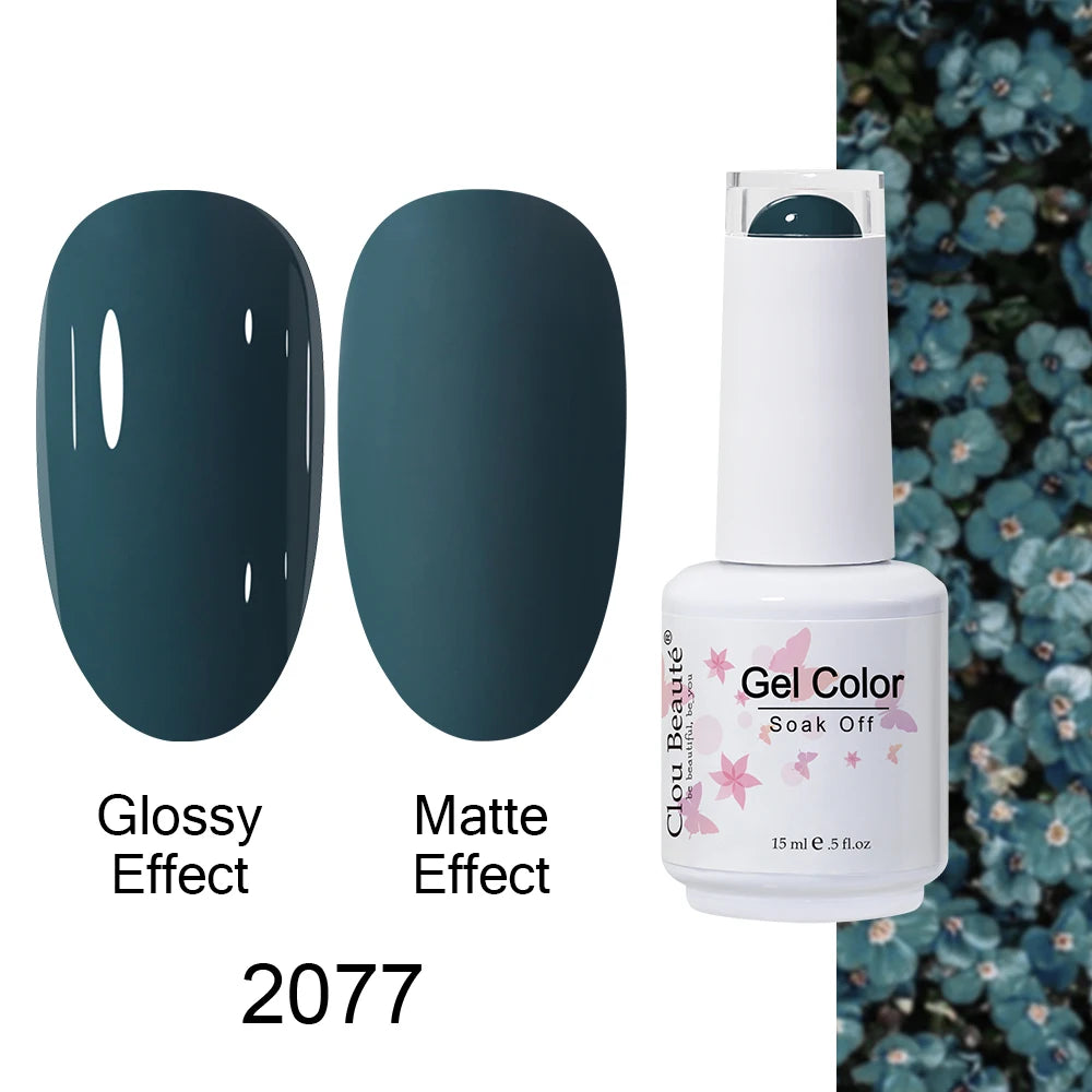 Clou Beaute Royal Blue Color Winter Trendy Semi Permanent Nail Art Manicure Varnishes Gel Nail Polish Hybrid Base Gel Top Coat