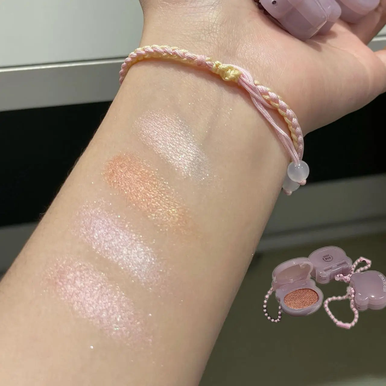 Purple Shining Single-color Eyeshadow Mini Glitter Pearlescent Highlighter Powder Makeup Lasting Shiny Eye Shadow Palette