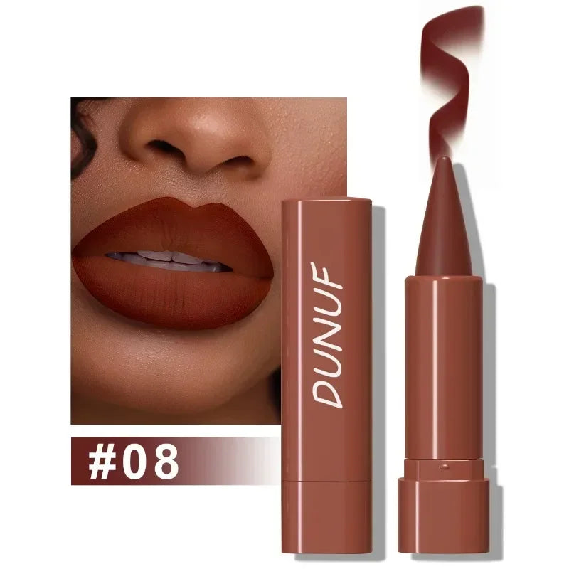 Nude Brown Lip Liner Pencil Velvet Matte Lipstick Lasting Waterproof Rendering Non-stick Cup Makeup Lips Liner Woman Cosmetics