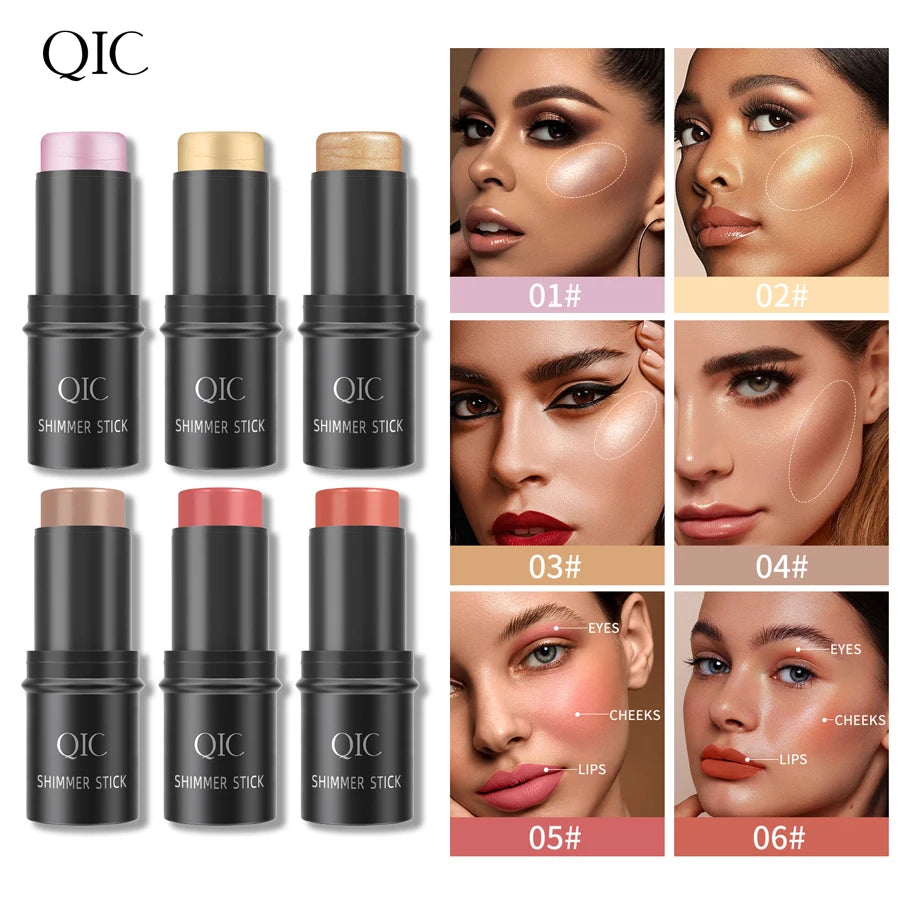 Face Contouring Bronzer Stick Multifunctional Highlighter Brightening Silkworm Blusher Rouge Cream Modify Concealer Pen Makeup