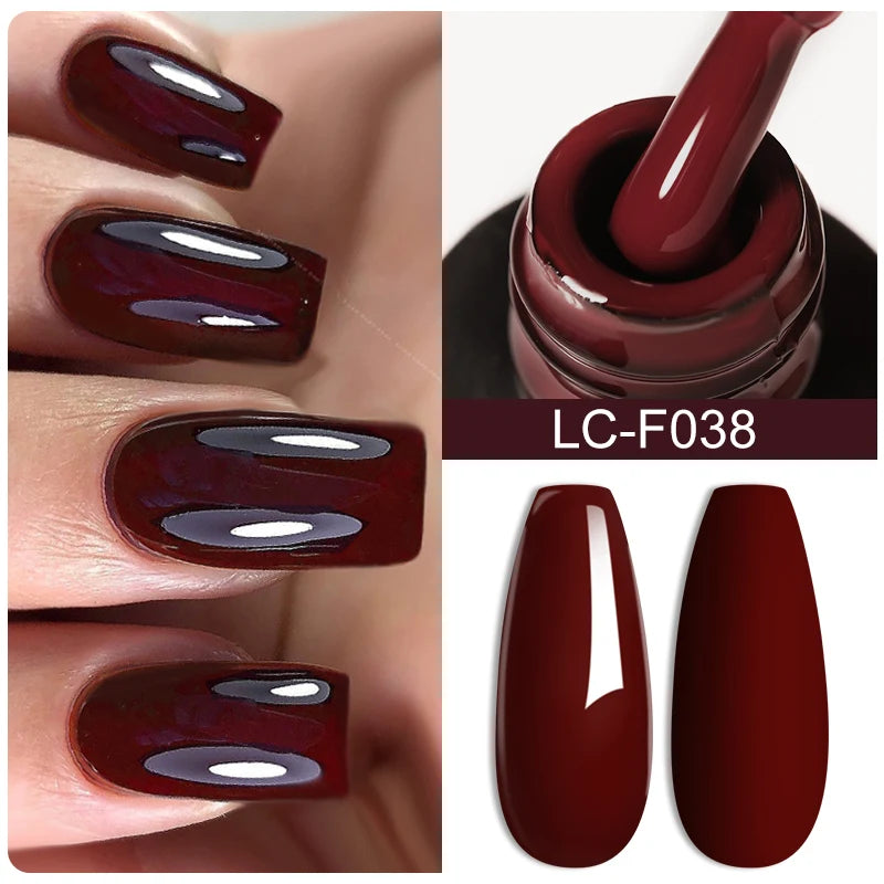 LILYCUTE 7ML Black Silver Red Reflective Glitter Gel Nail Polish Sparkling French Soak Off Long Lasting Manicure Nails Art Gel