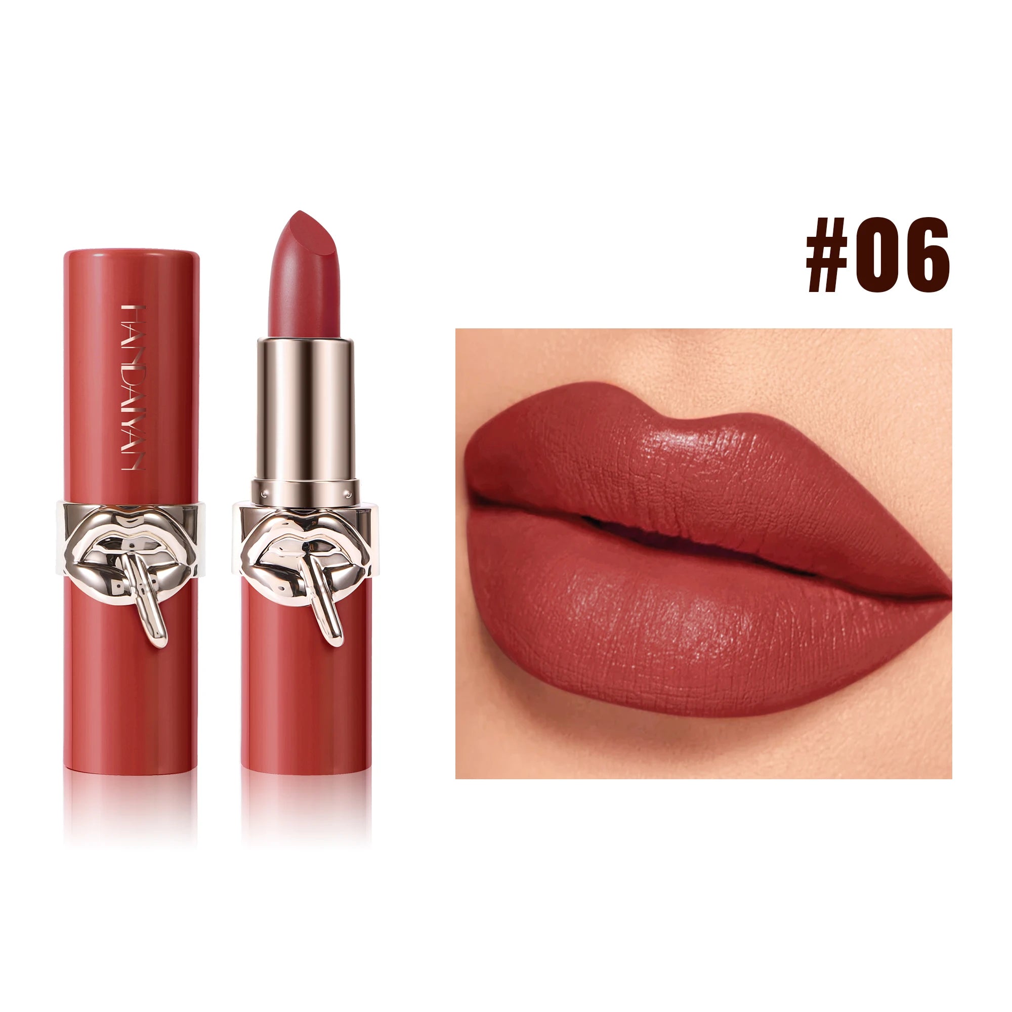 Long Lasting Velvet Lipstick Creamy Moisturizing Waterproof Non Stick Cup Rich Color 6 Shades Smooth Lip Makeup Women