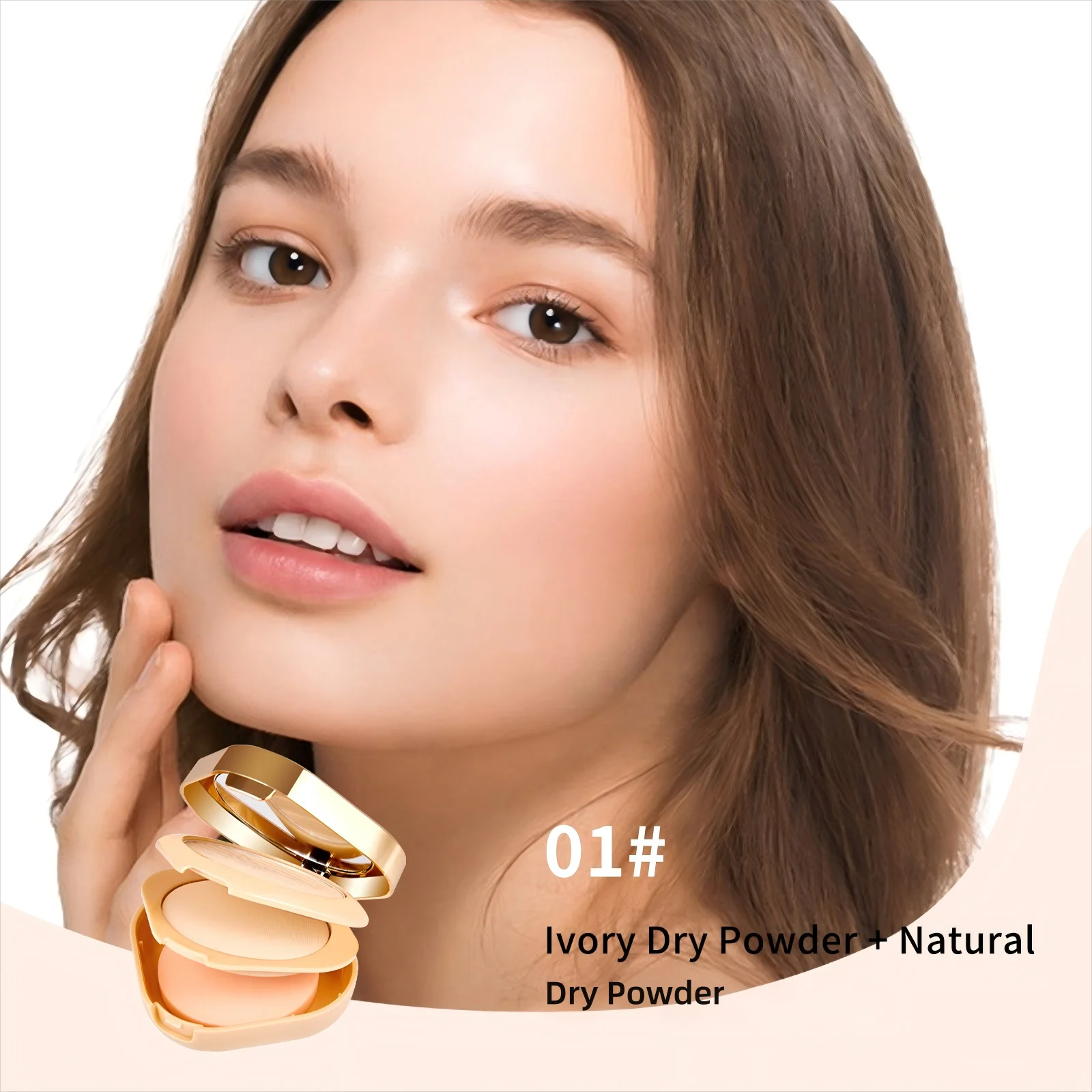 Snail Water Transparent Double Layer Powder Lightweight Without Caking Both Setting and Touch-Up Makeup