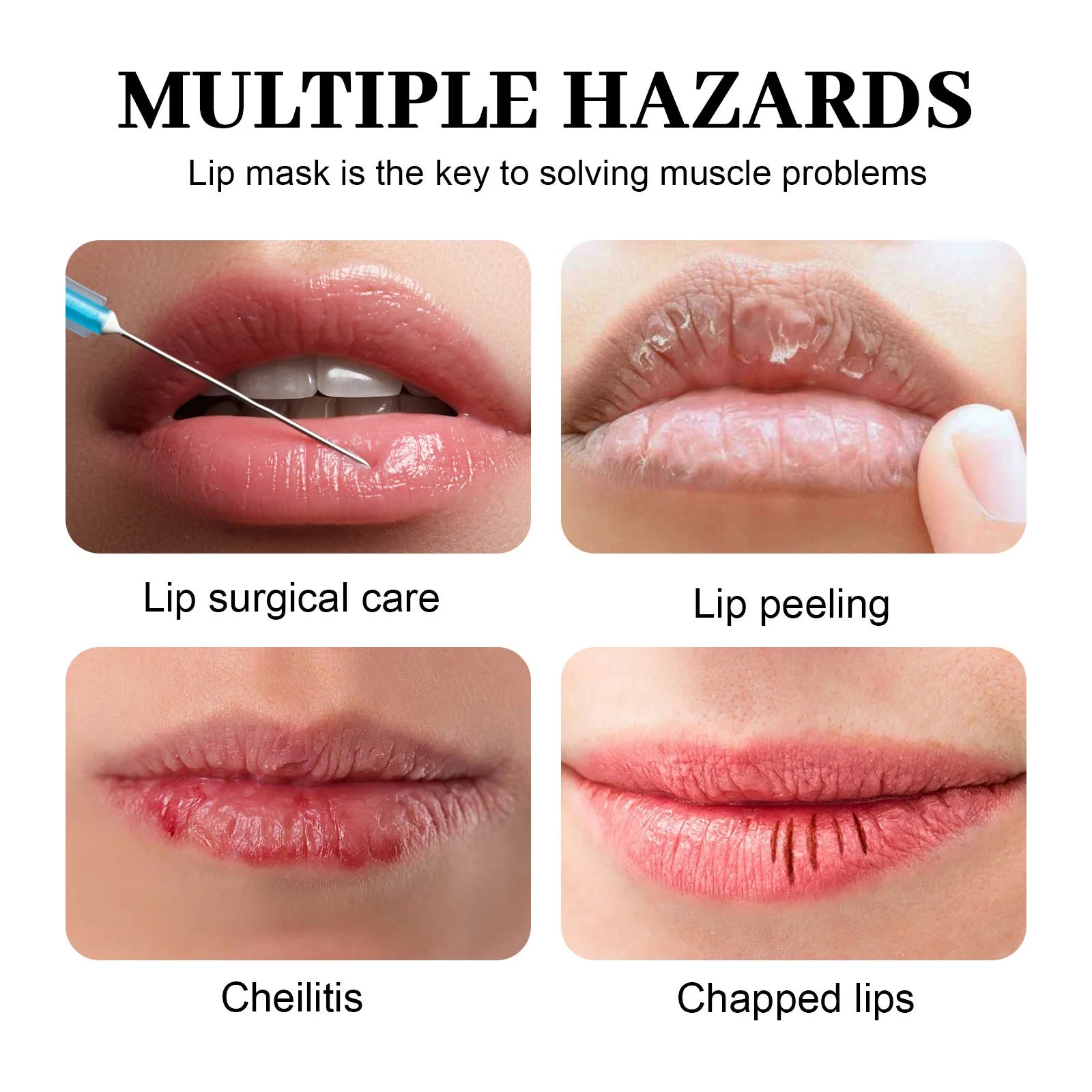 Exfoliating Lip Mask Anti Dryness Cracked Remove Dead Skin Repair Gloss Plumper Moisturizing Brightening Reduce Lip Lines Patch