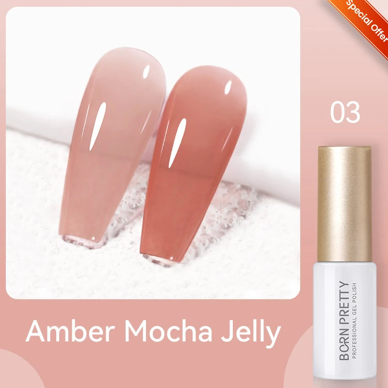BORN PRETTY 10ml Sliver Carat Mirage Reflective Glitter Gel Nail Polish Sparkling Ultra Shine Soak Off UV Nail Art Gel Varnish