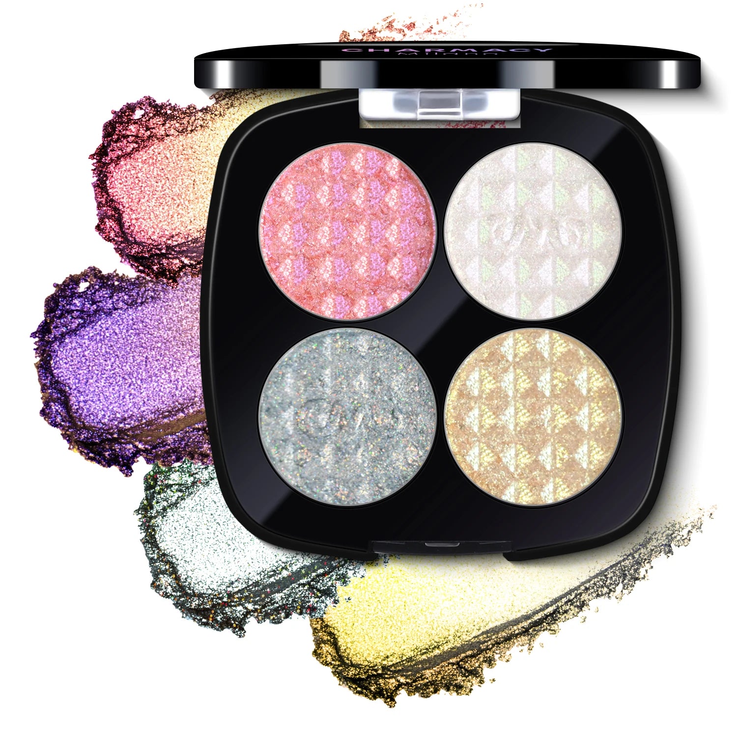 Charmacy 4 Colors Duochrome Eyeshadow Palette - Multichrome Shimmer