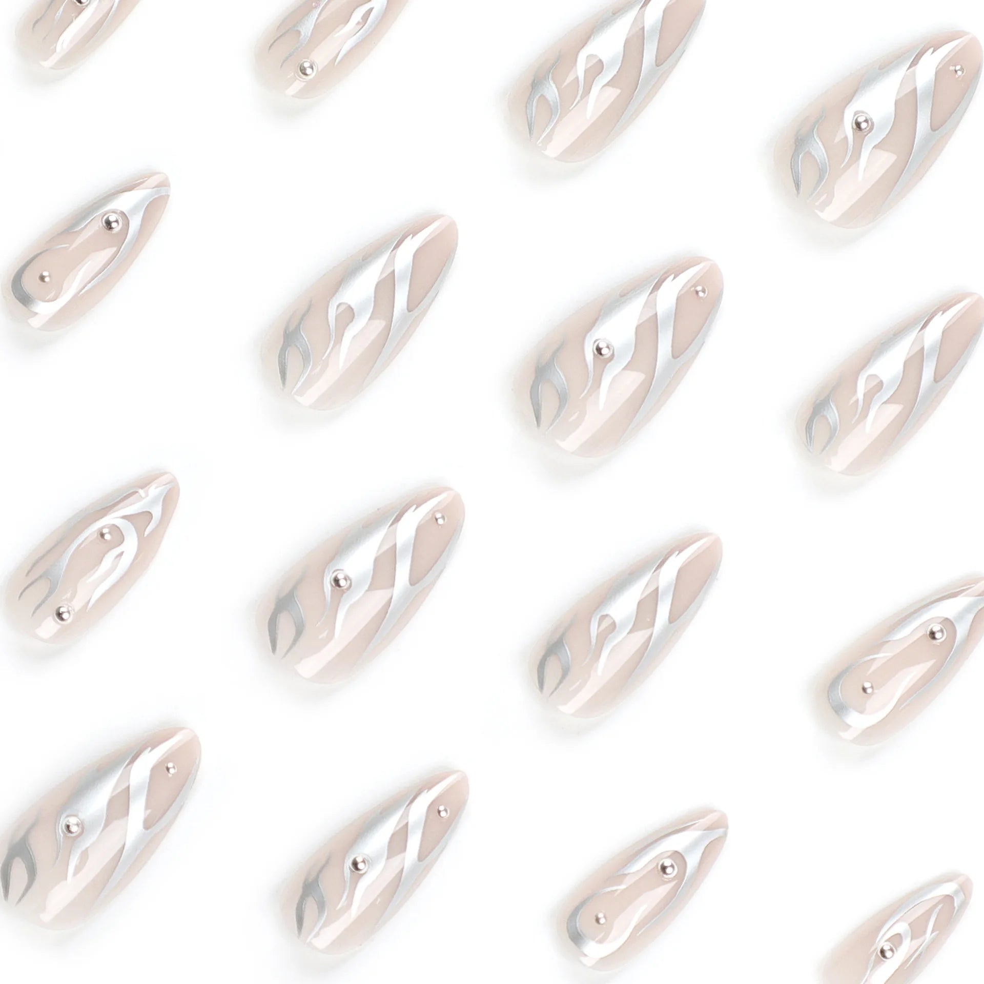 24 fake nails, fashionable wearable nails, ladies press nails, including 1 nail glue and 1 nail file