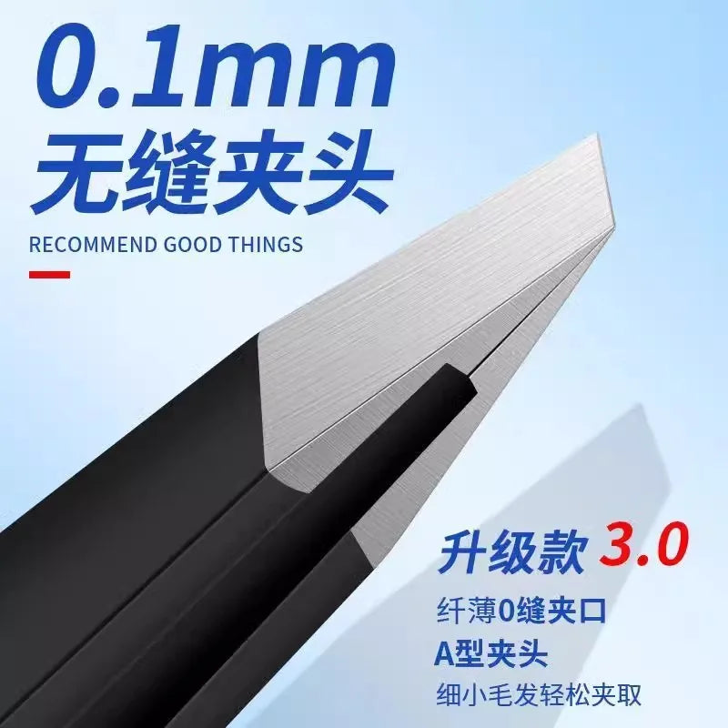 Precision Stainless Steel Tweezers Hair Puller with Slanted Tip Easy to Groom Hair and Eyebrows - Eyebrow Tweezers Beauty Tool