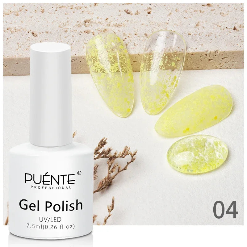 PUENTE 5ml Metallic Painting Liner Gel Polish Bright Mirror Effect Semi-Permanent UV Nail Varnish For Stunning French Nail Art