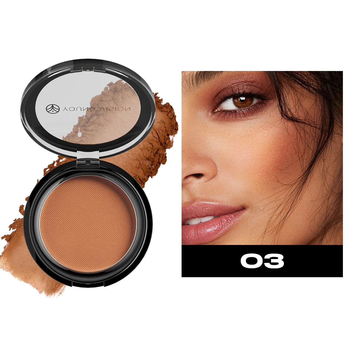 Woman makeup 6-Color Matte Bronze Powder Velvety Smooth Natural Setting Powder Makeup