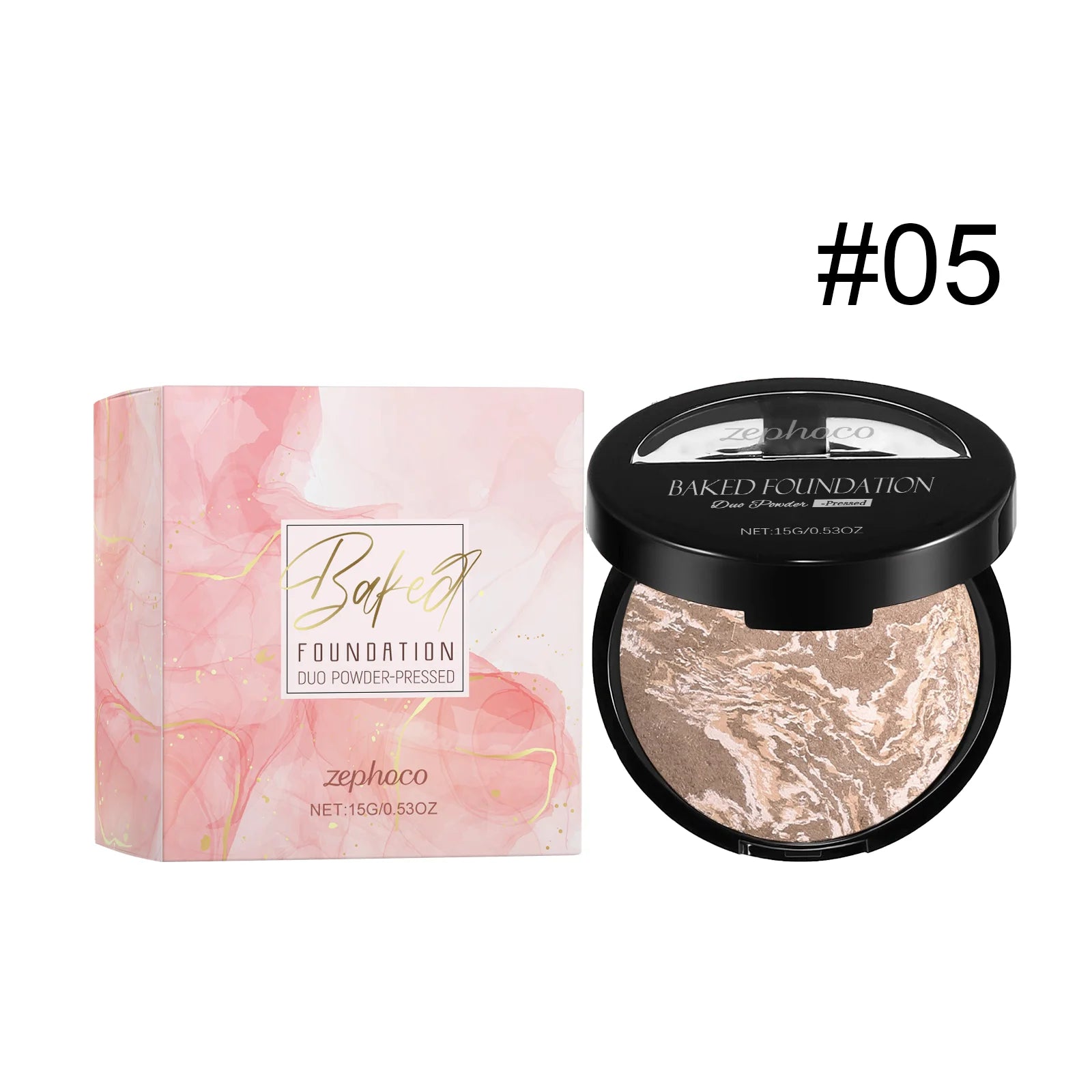 Full Coverage Pressed Powder Foundation Oil Control Brightening Waterproof Lasting Flawless Finishing Powder Face Makeup Setting