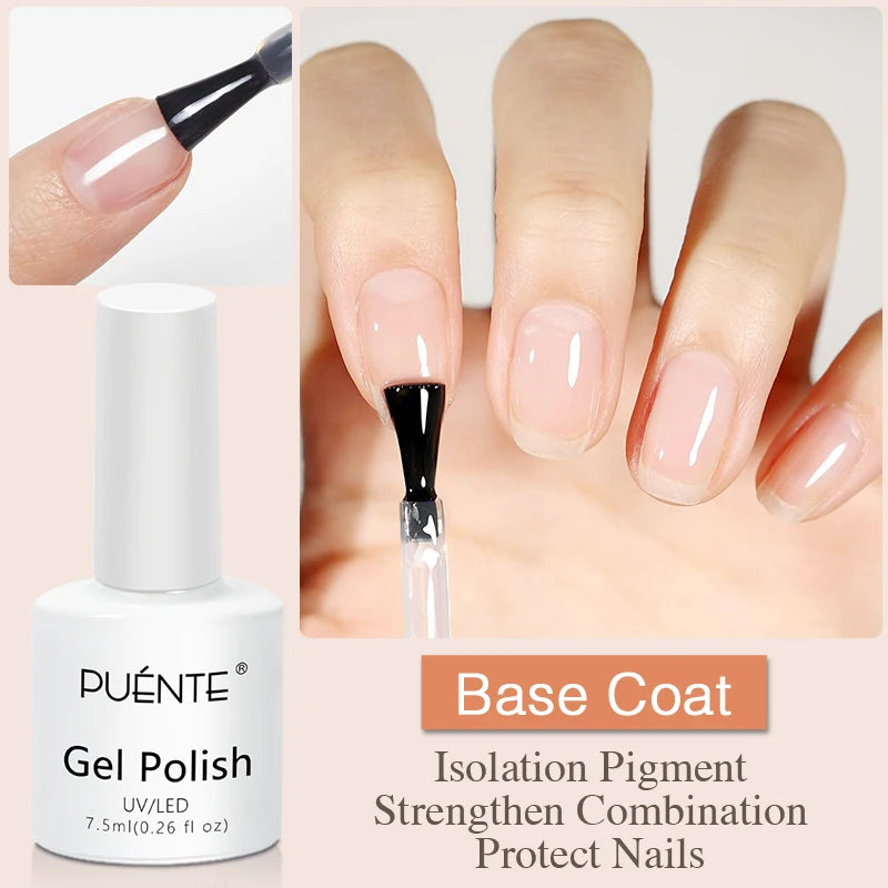 PUENTE 5ml Metallic Painting Liner Gel Polish Bright Mirror Effect Semi-Permanent UV Nail Varnish For Stunning French Nail Art