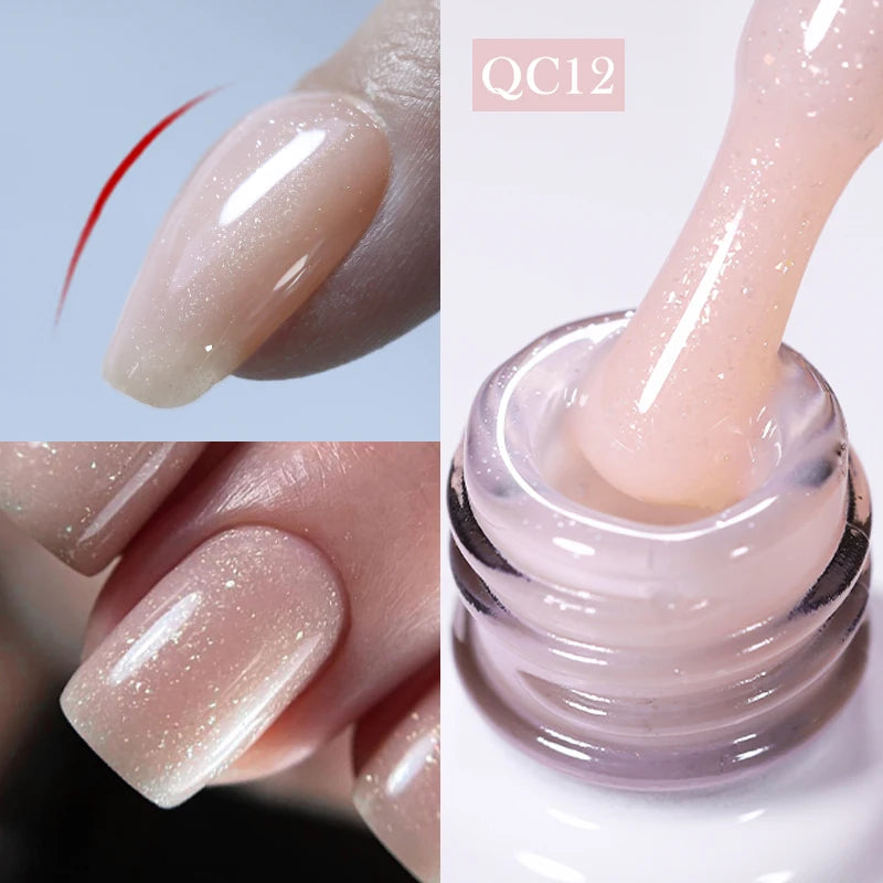 BORN PRETTY Milky White Jelly Nude Gel Nail Polish 10ml White Translucent Soak Off Gel Vernis Semi Permanent Need UV Light Cure