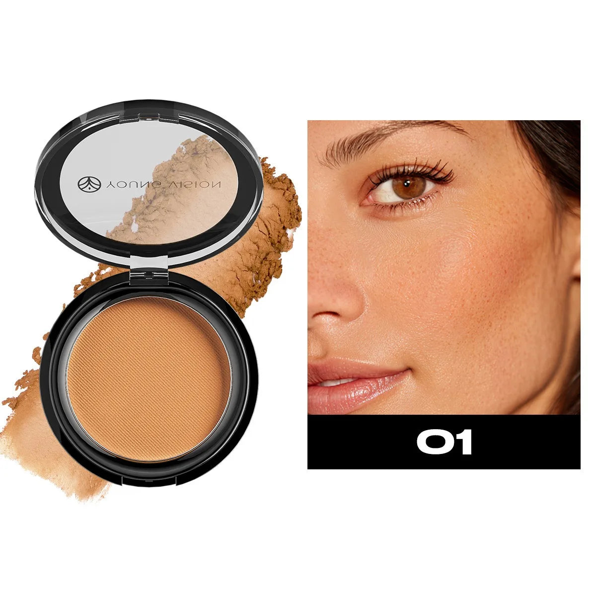 Waterproof Contouring Powder Palette Matte Finishing Bronzer Hairline Modify Nose Shadow Buildable Coverage for All Skin Tones