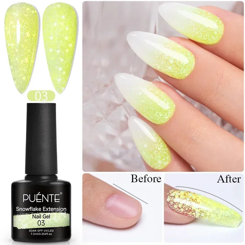 PUENTE Fruit Series Cat Magnetic Gel Nail Polish Summer Green Purple Pink Cat Eye Nail Gel Soak Off UV Semi-Permanent Varnish