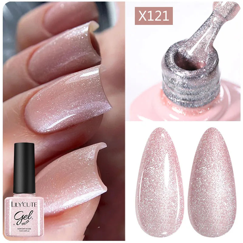 LILYCUTE 5ml Super Bright Metallic Painting Liner Gel Nail Polish UV LED Painting Gel Nail Art Drawing Stripe Pull Line UV Gel