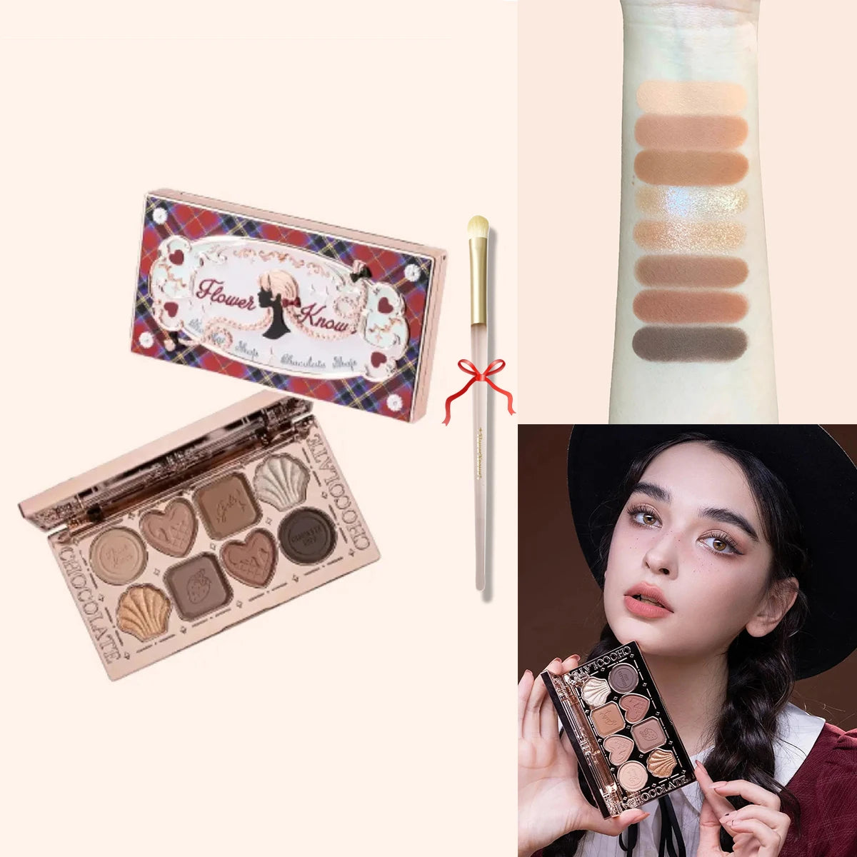 Flower Knows Swan Ballet 6-Color Eyeshadow Palette