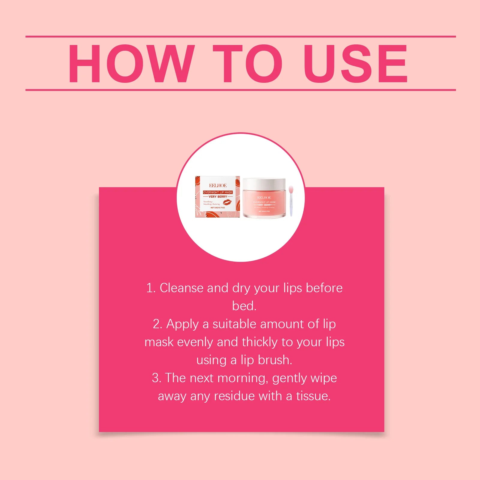 Berry Moisturizing Sleep Lip Mask - Hydrating, Lightweight, Non-Sticky, Gentle, and Moisturizing Lip Care