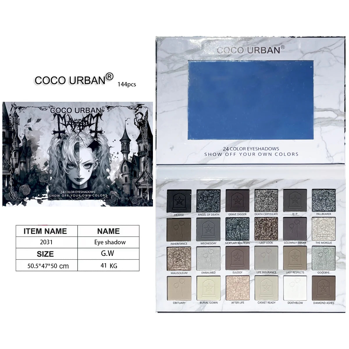 24 Color Vampire Diaries Eyeshadow Palette - Gothic Matte Shimmer