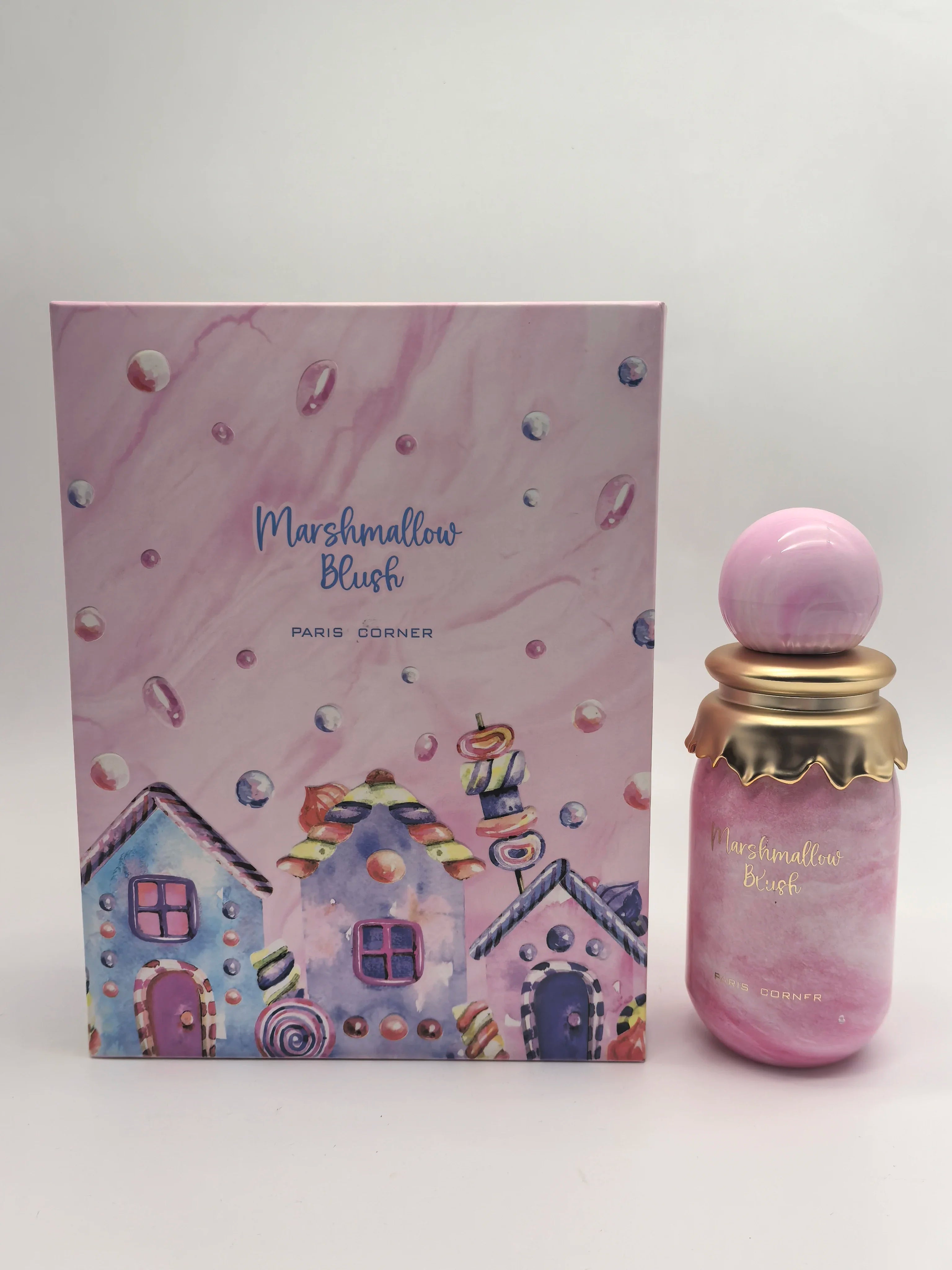 Paris Corner Marshmallow Blush EDP 3.4oz / 100ml – Sweet Floral Vanilla Long Lasting Unisex Perfume, Romantic Gift Fragrance