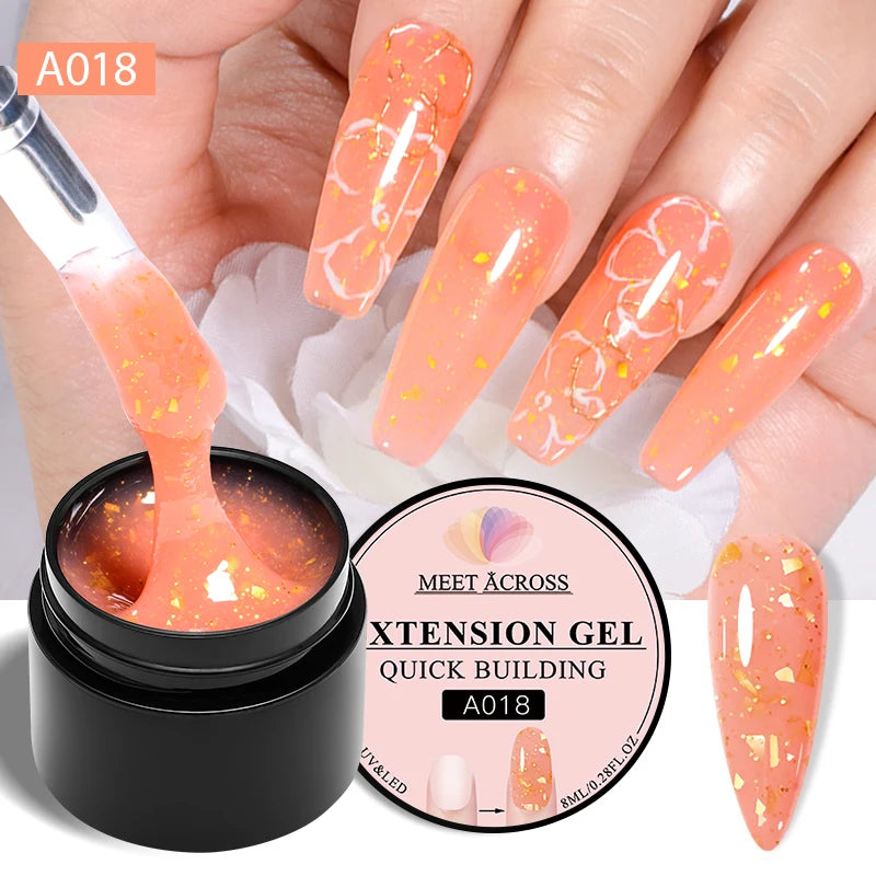 Milky White Nail Extension Gel Clear Nude Building UV Gel For Nails Finger Extensions Form Tips French Nails Manicure Nail Art