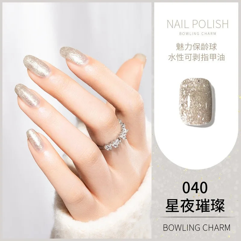 40 Colors New Nail Polish for Summer Water-based Quick Drying Tearable Nail Art Semipermanent Monochrome No Baking Lamp Varnish
