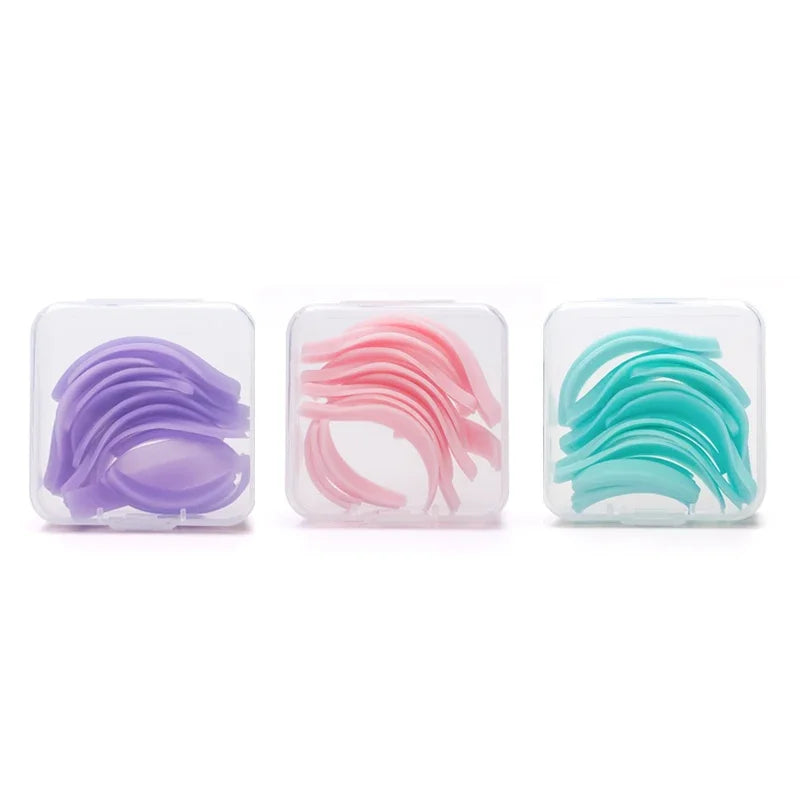 Recycling 3D Eyelashes Curler Rods Shield Lashes Extension Supplies 7pairs per box Silicone Eyelash Perming Pad Lash Lifting Kit