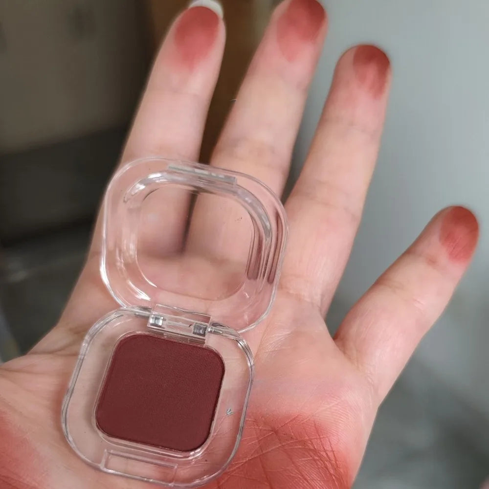 Single Color Coral Brick Eyeshadow Palette Matte Waterproof Pigmented Red Brown Eyeliner Powder Under Eye Aegyo-sal Makeup