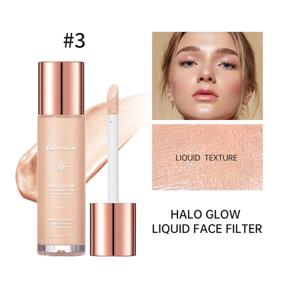 Bronzer Facial Gloss Liquid Highlighter Permanent Setting Contouring Liquid Moisturizes Soothes Long-lasting Effect Face Filter