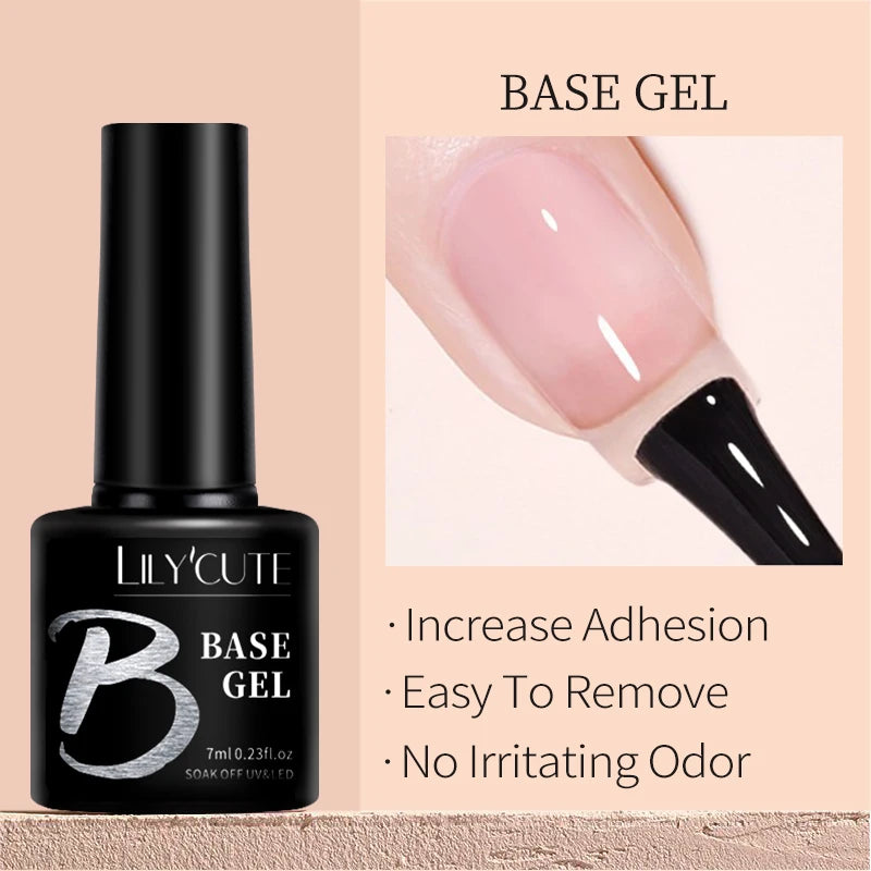 LILYCUTE 7ML Black Silver Red Reflective Glitter Gel Nail Polish Sparkling French Soak Off Long Lasting Manicure Nails Art Gel